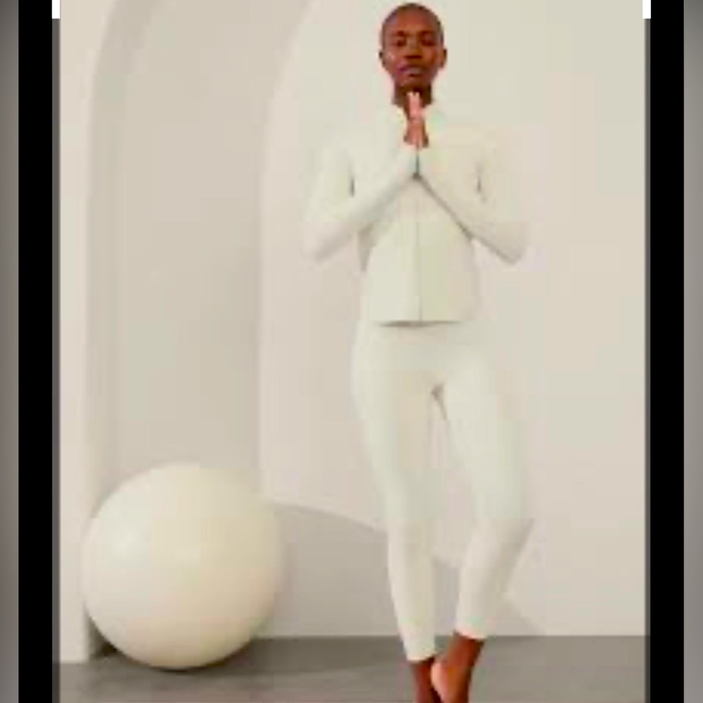 Athleta leggings in bone color. (matching jacket available)